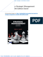 Test Bank For Strategic Management Concepts 13th Edition David