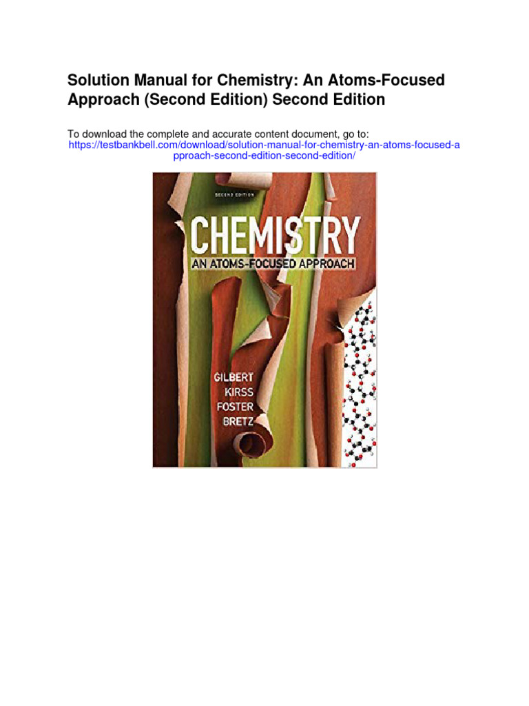 Solution Manual For Chemistry An Atoms Focused Approach Second Edition