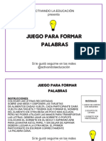 Juego Formar Palabras