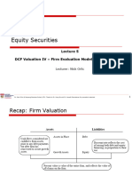 BF3203: Equity Securities: DCF Valuation IV - Firm Evaluation Models (WACC vs. APV)
