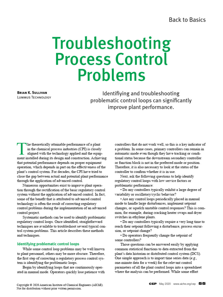 Troubleshooting Process Control PDF Valve Troubleshooting