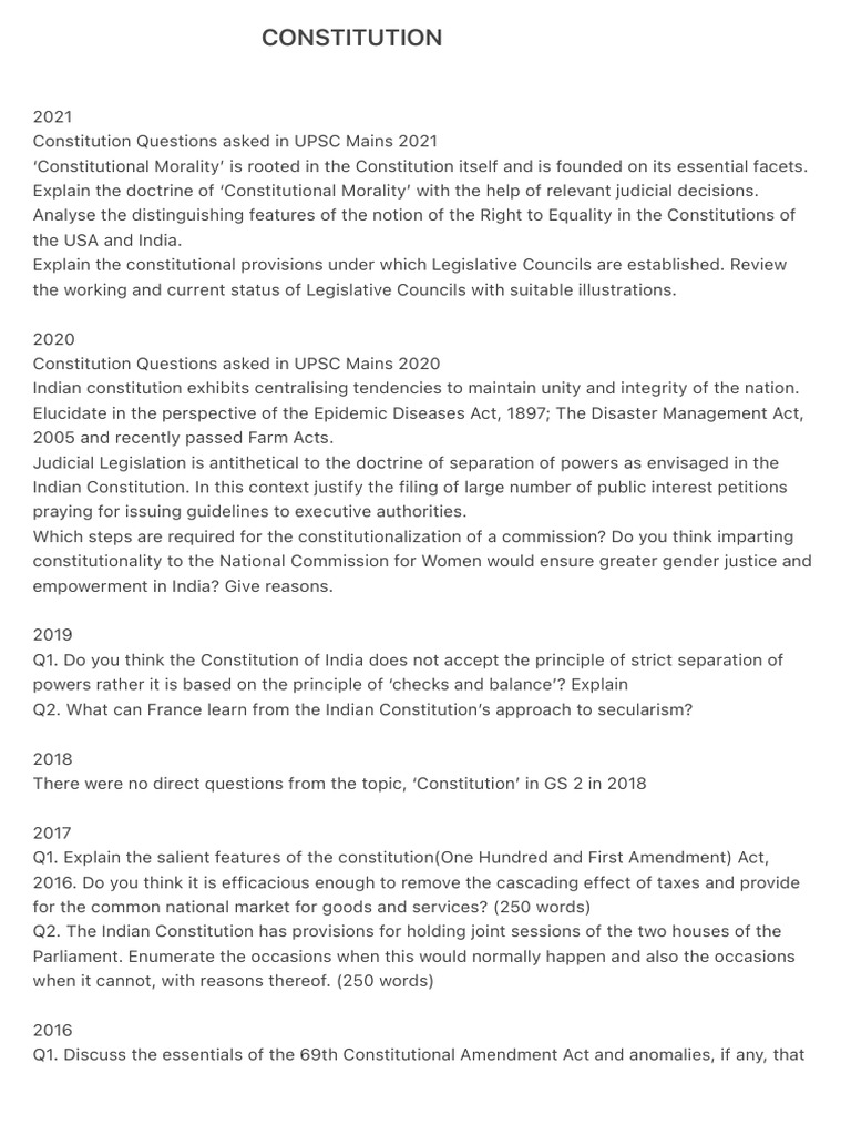 Geography Previous Year Questions UPSC Mains Topic Wise PDF
