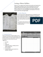 Work Life Handout Creating A Master Syllabus