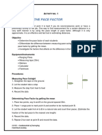 Field Work Activity1 Determining Pace Factor