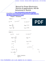 Solution Manual For Power Electronics Circuits Devices Applications 4 e 4th Edition Muhammad H Rashid