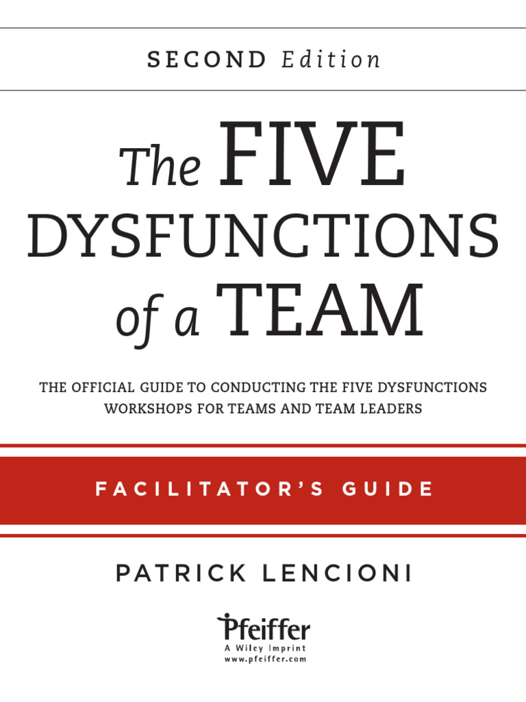 Five Dysfunctions Team Facilitator Guide | PDF | Lecture | Goal