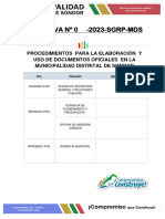 Directiva Elaboracion y Uso de Documentos Oficilales MDS.