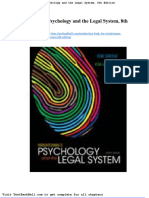 Test Bank For Wrightsmans Psychology and The Legal System 8th Edition