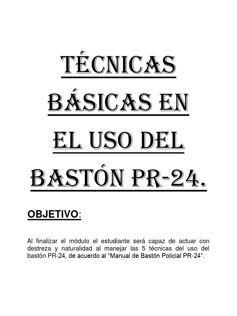Manual PR-24-1 | PDF | Policía | Mano