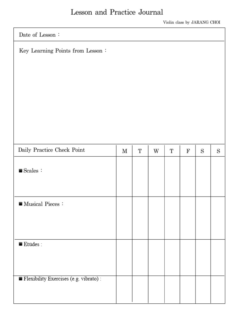 Practice Journal PDF