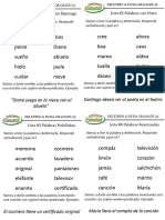 SEGUNDO GRADO Lista de Palabras 2023 - 2024 y Fichas Gramaticales