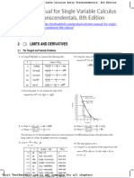 Solution Manual For Single Variable Calculus Early Transcendentals 8th Edition