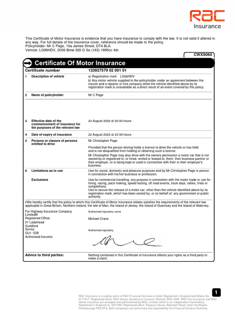 Policy Document | PDF | Insurance | Vehicle Insurance