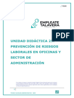 Unidad Didáctica 25 Prevención de Riesgos Laborales en Oficinas y Sector de Administración