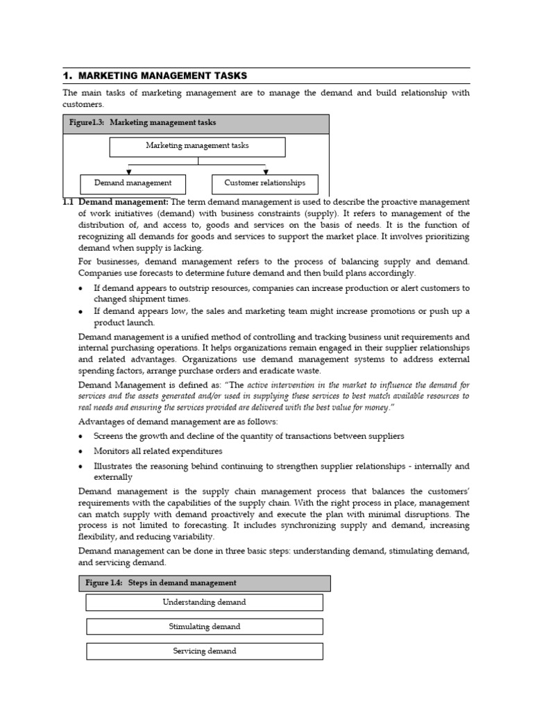 Marketing Management Tasks Overview | PDF | Customer Relationship ...