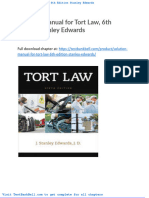 Solution Manual For Tort Law 6th Edition Stanley Edwards