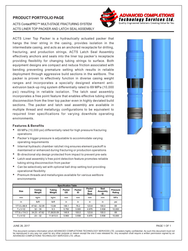 Liner Top Packer and Latch Seal Assy Rev2 PDF Casing (Borehole