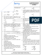 10+1 Home Assignment-1 Gravitation Physics Questions