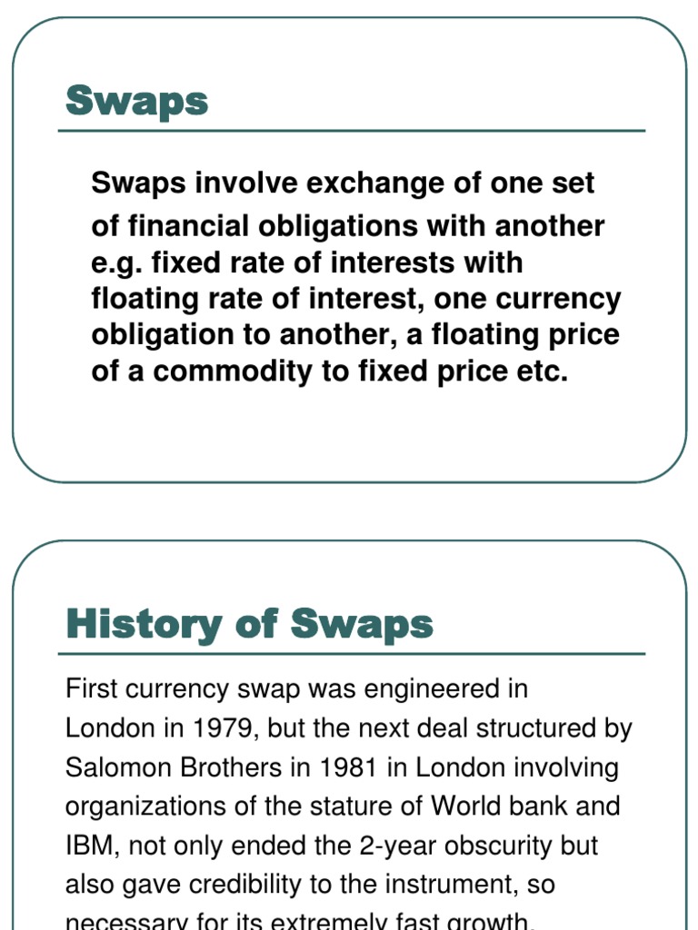 Swaps: Swaps Involve Exchange of One Set | PDF | Finance & Money Management