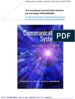 Solutions Manual To Accompany Communication Systems Analysis and Design 9780130402684