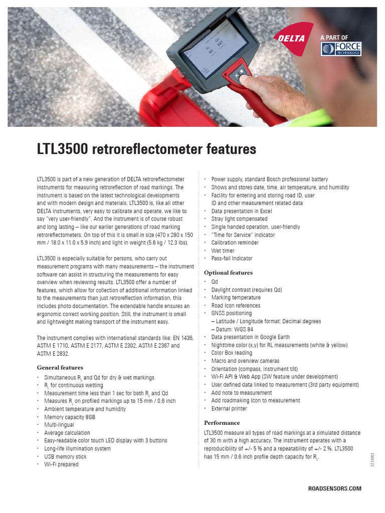 5349.6.22 Uk Delta Roadsensors Ltl3500 Features Specifications | PDF ...