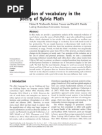 Evolution of Vocabulary in The Poetry of Sylvia Plath