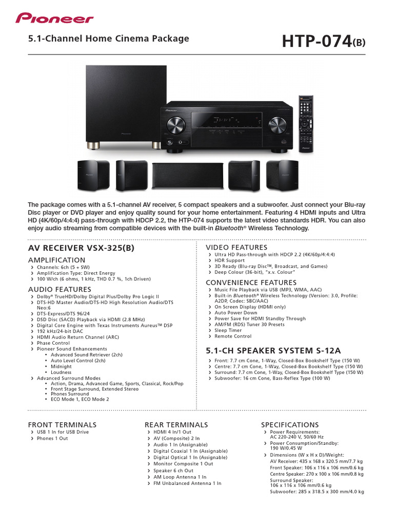 Pioneer HTP 074 (B) PDF Hdmi Data Compression