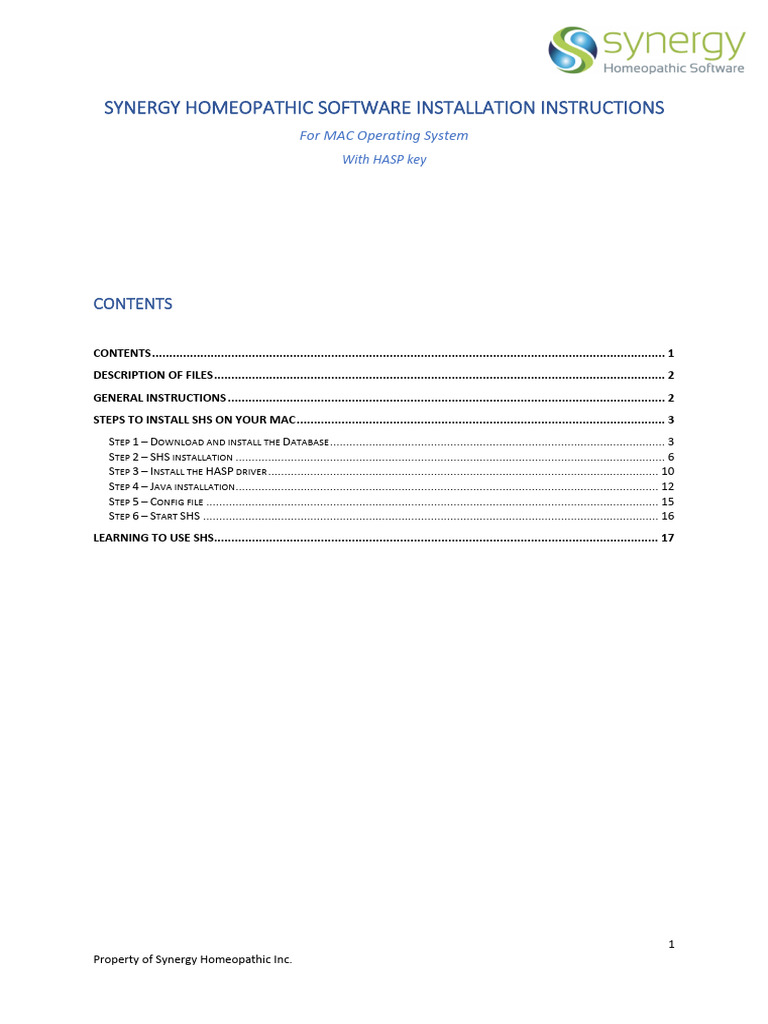 SHS MacHasp Installation Instructions Download Free PDF Finder