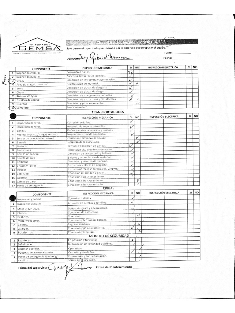 Checklist Escaner | PDF