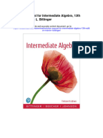 Solution Manual For Intermediate Algebra 13th Edition Marvin L Bittinger