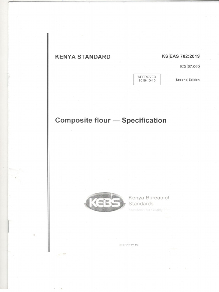 KS EAS 782 2019 Composite Flour Specification PDF