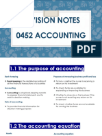 IGCSE Accounting - Revision Notes