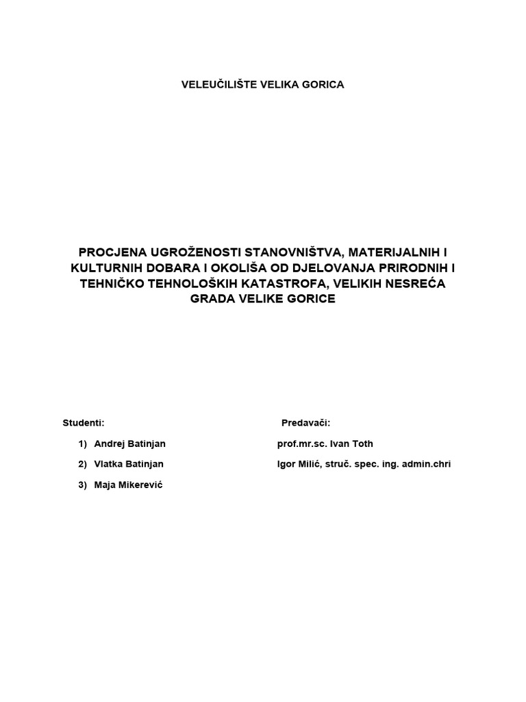 Procjena Ugrozenosti VG | PDF