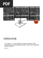 Operators and Expressions