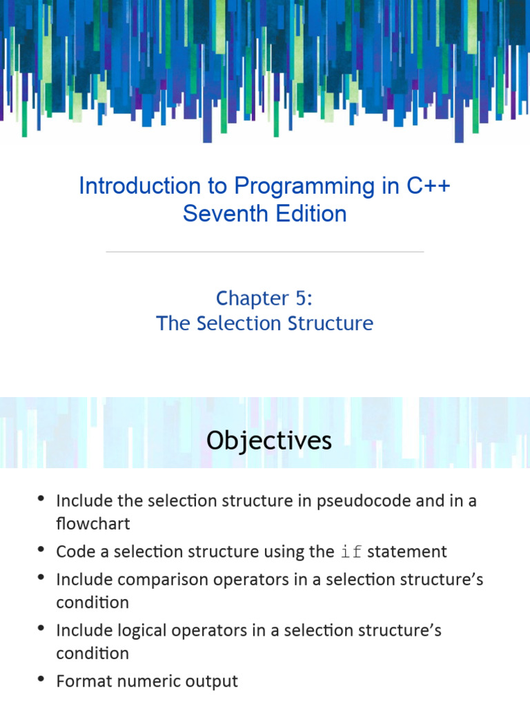 Selection Structure | Download Free PDF | Boolean Data Type | C++