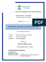 Prévision À Court Terme de L'inflation Au Togo