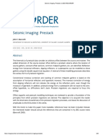 Seismic Imaging - Prestack - CSEG