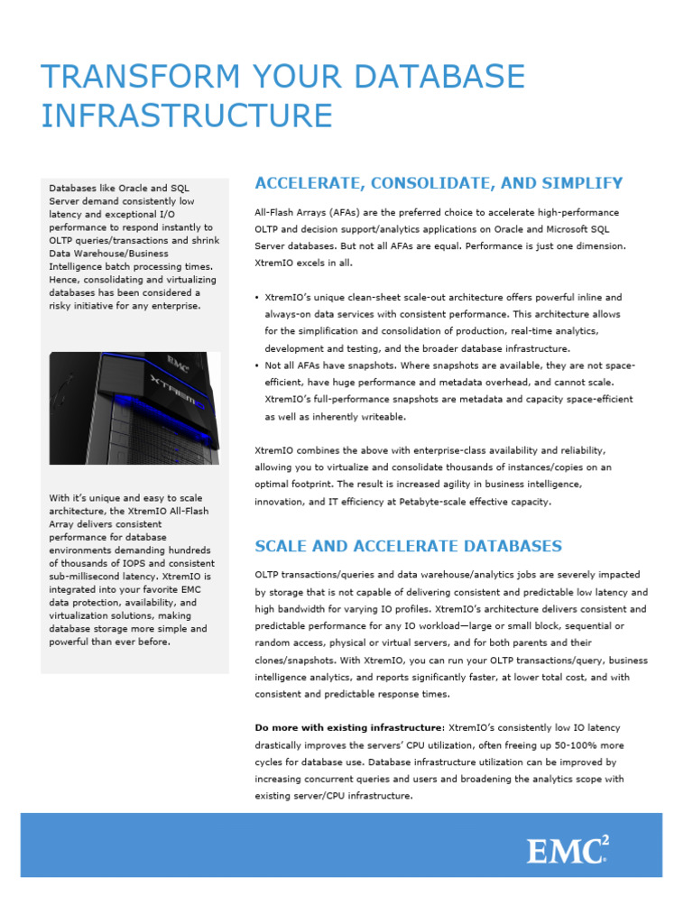 H13244 So Transform Your Database Infrastructure | PDF | Databases ...