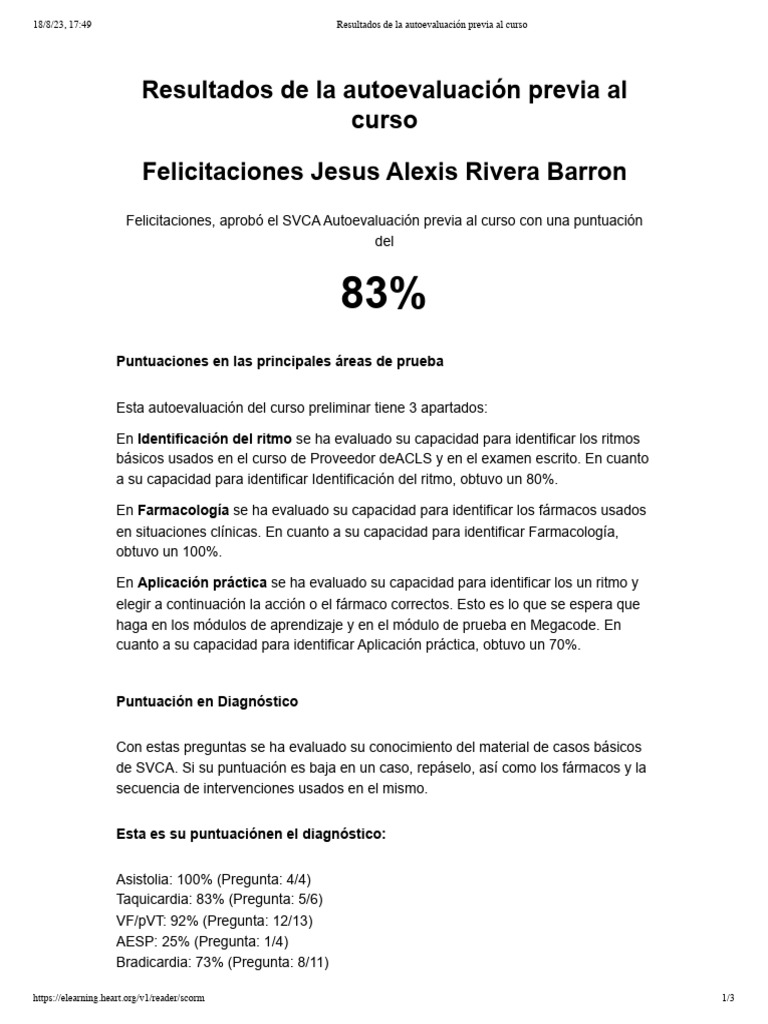 Aha elearning autoevaluaci n previa al curso de svca spanish 2 pdf