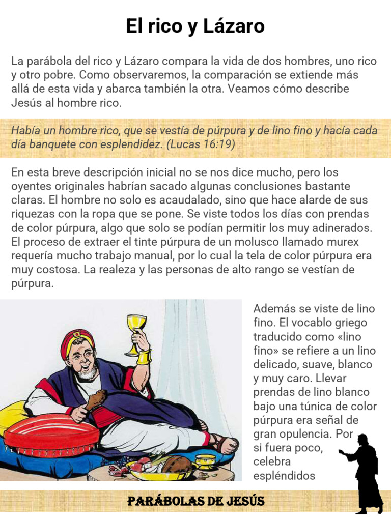 El Rico y Lázaro | PDF | Abrahán | Escatología