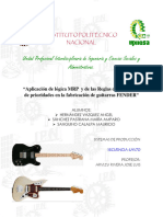 Trabajo Segundo Parcial Sistemas de Producción Guitarras Fender.