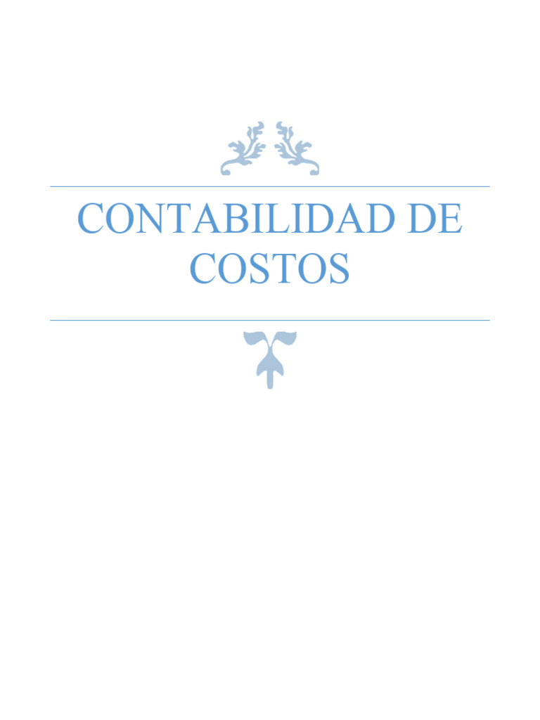 Guía Completa sobre Contabilidad de Costos | PDF | Costo | Inventario