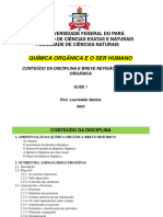 Slide I - Química Orgânica e o Ser Humano Apresentação Da Disciplina e Revisão 2023