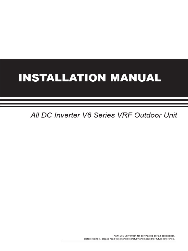 Midea V6 VRF Installation Manual | PDF | Leak | Electrical Wiring