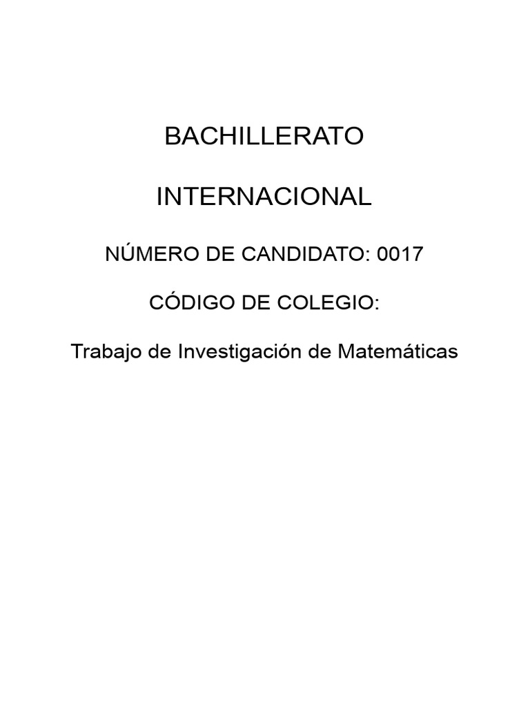 Ib Matematica Pdf Belleza Matemáticas