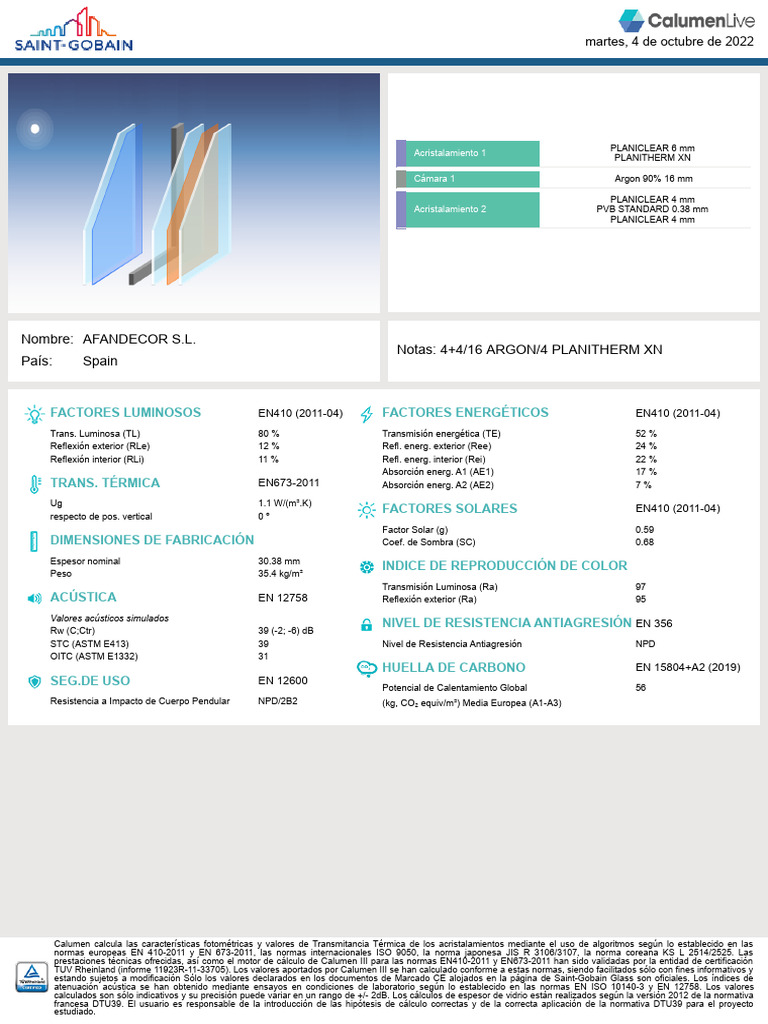 Ficha vidrio 4 4 16 ar 6 xn pdf