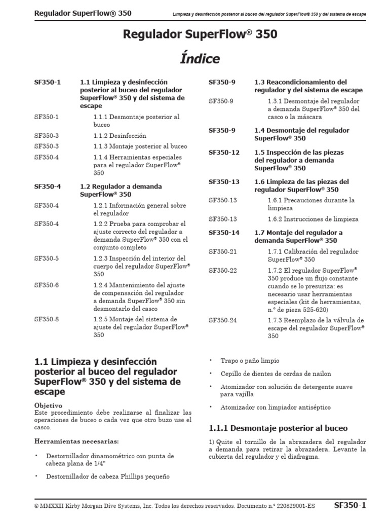 Regulador Superflow 350 220829001 Es | PDF | Arandela (Hardware ...