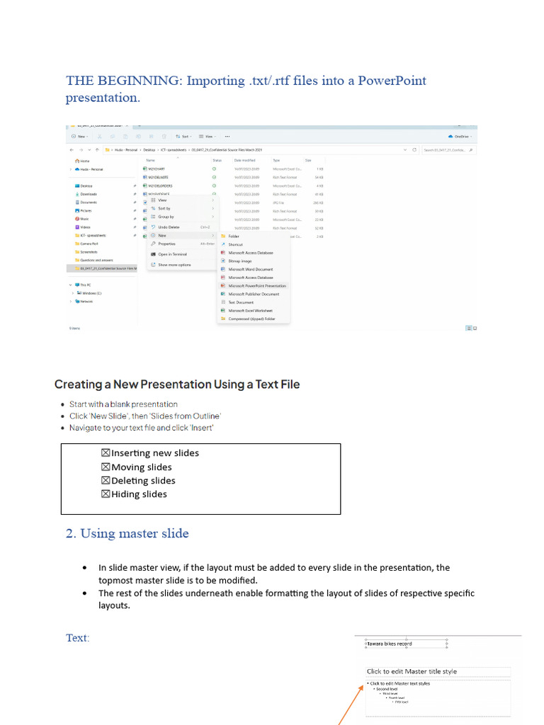 ICT Practical 'Presentations' and 'Graphs and Charts' | PDF | Chart