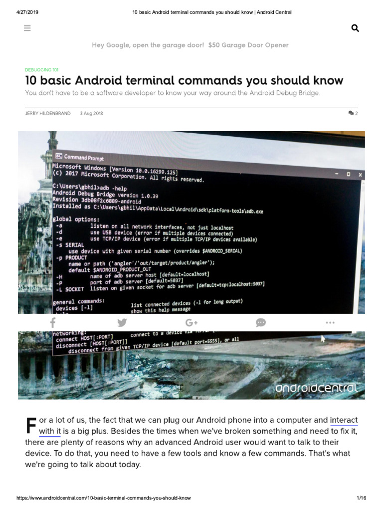 10 Basic Android Terminal Commands You Should Know - Android Central | PDF