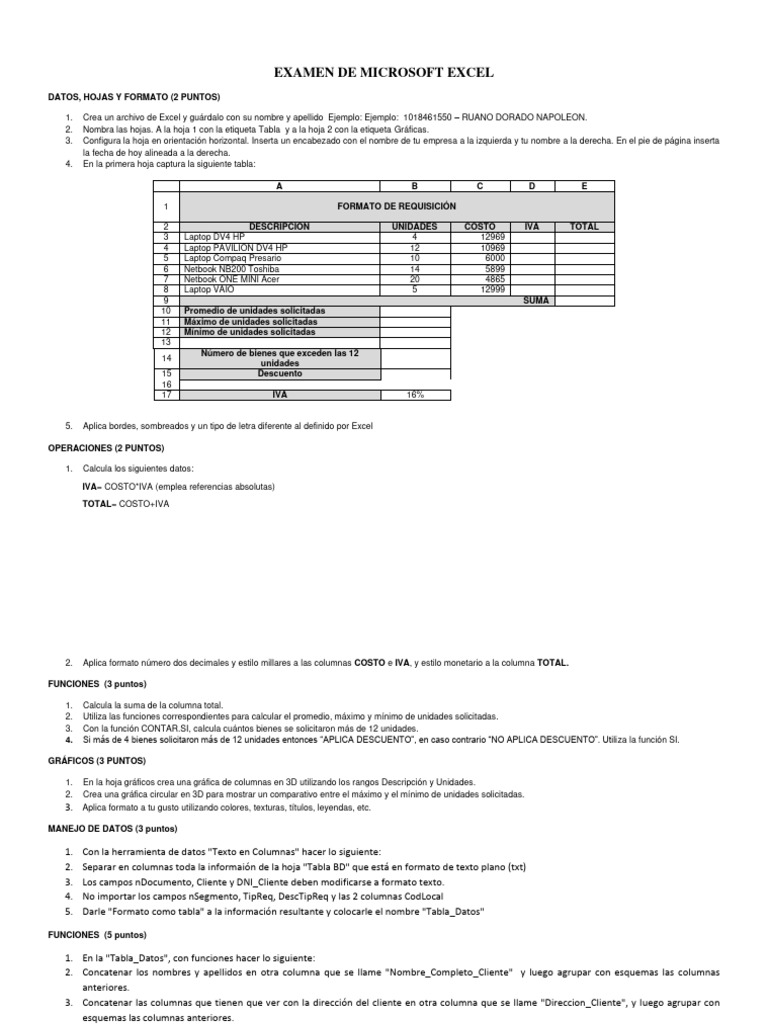 MICROSOFT EXCEL CERTIFICATION EXAM PART 2 visual data 7
